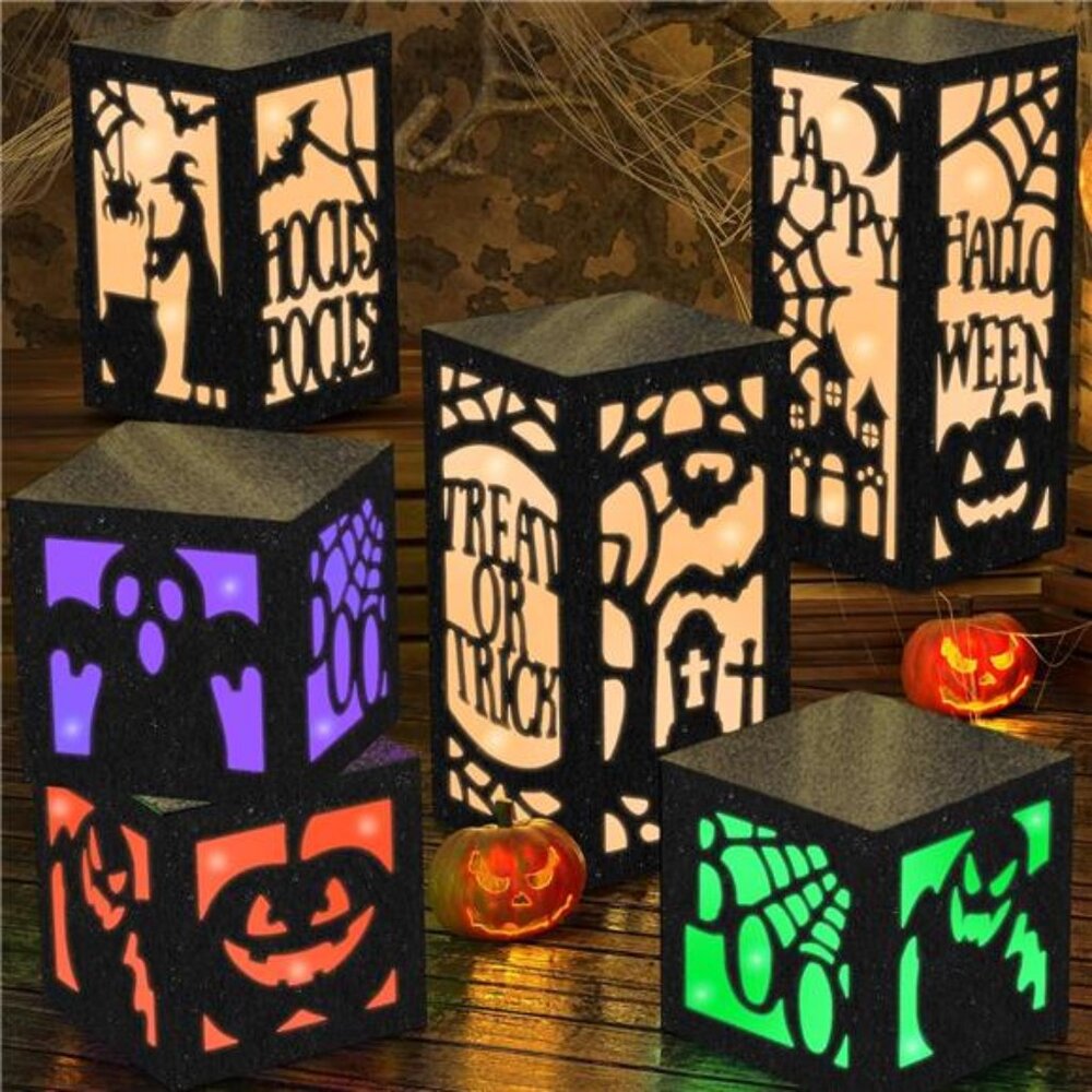 OuMuaMua 6 Pcs Halloween Table‎ Decorations Indoor Halloween Table Centerpieces